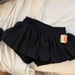 Free People FP Movement Dance All Day Skortsie Black NWT Small